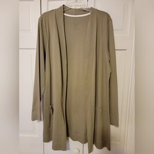Isaac Mizrahi Live Essentials Green Cardigan
